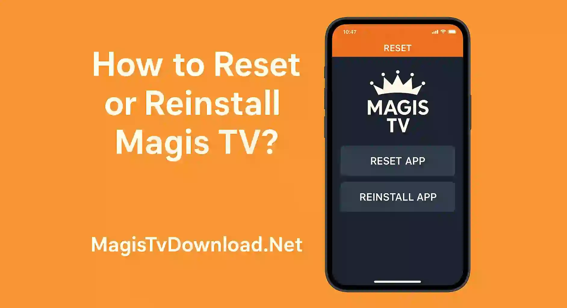 How to Reset or Reinstall Magis TV?